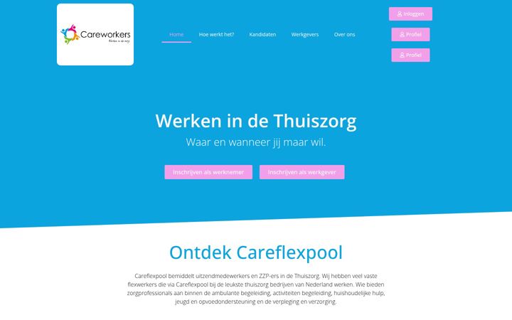 Screenshot ta' careflexpool.nl