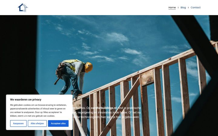Screenshot of careforbuildings.nl