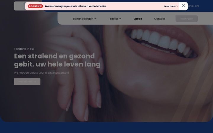 Screenshot of carefordental.nl