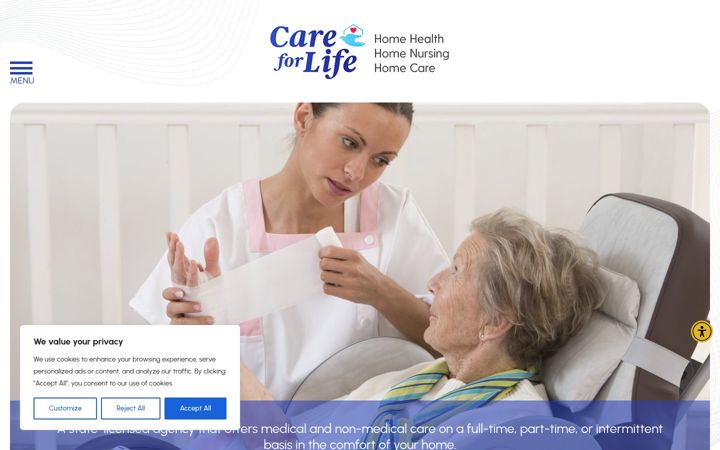 Screenshot of careforlifehomehealth.com