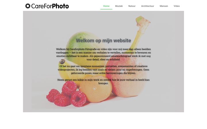 Screenshot of careforphoto.nl