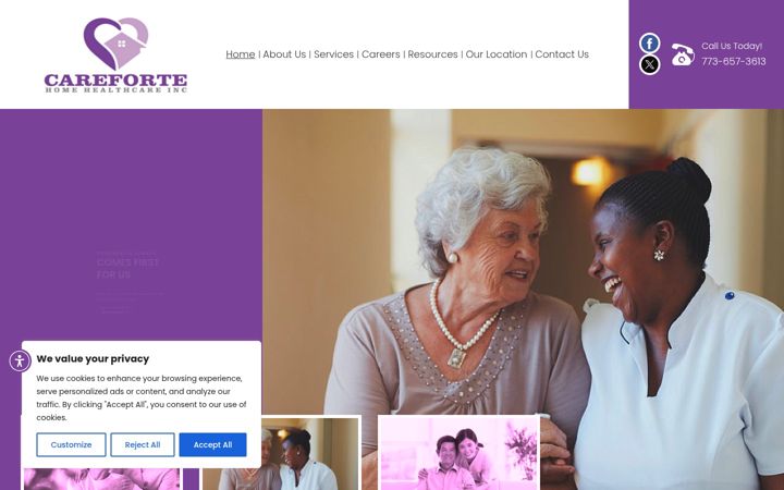 Screenshot of carefortehhc.com