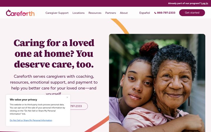 Screenshot of careforth.com