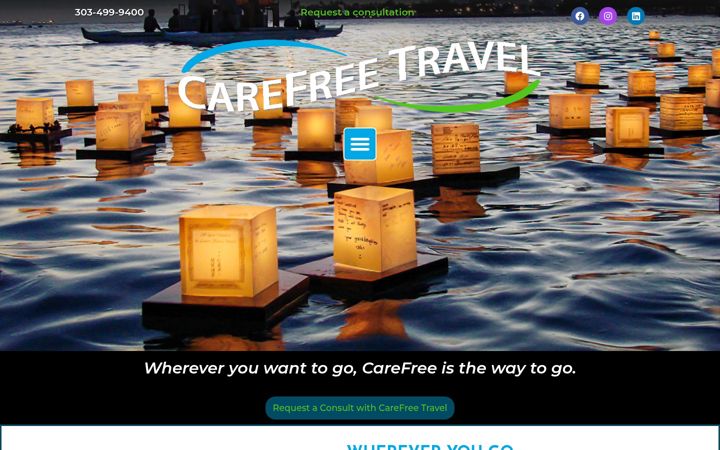 Screenshot of carefreetravelassociates.com