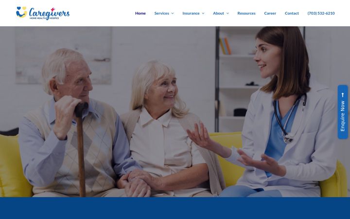 Screenshot of caregivershhs.org
