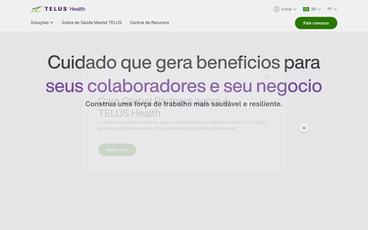 Screenshot stránky careglobalpartners.com.br