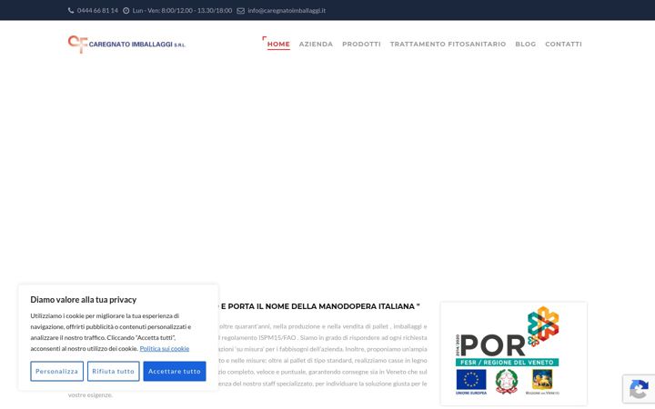 Ekrano kopija caregnatoimballaggi.it