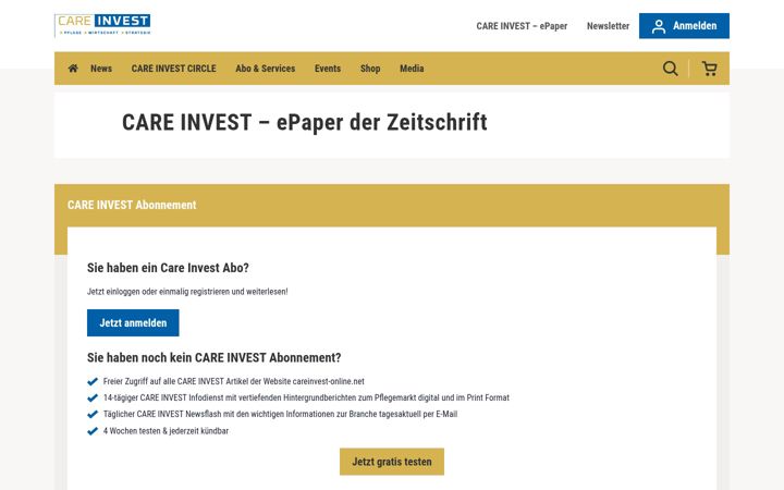 Screenshot di careinvest-digital.net