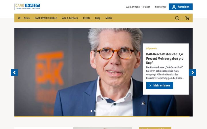 Screenshot of careinvest-online.net