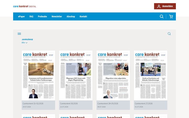 Screenshot of carekonkret-digital.net