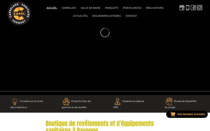 Screenshot of carel-carrelage-sanitaire.fr