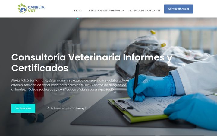 Screenshot of careliavet.com