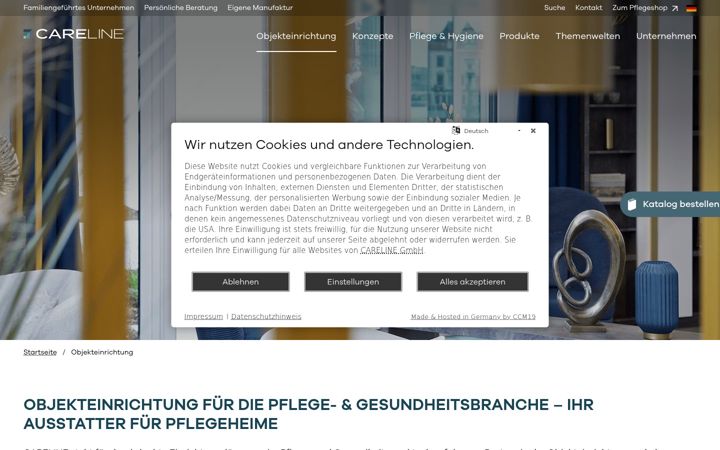 Screenshot of careline-objekt.de
