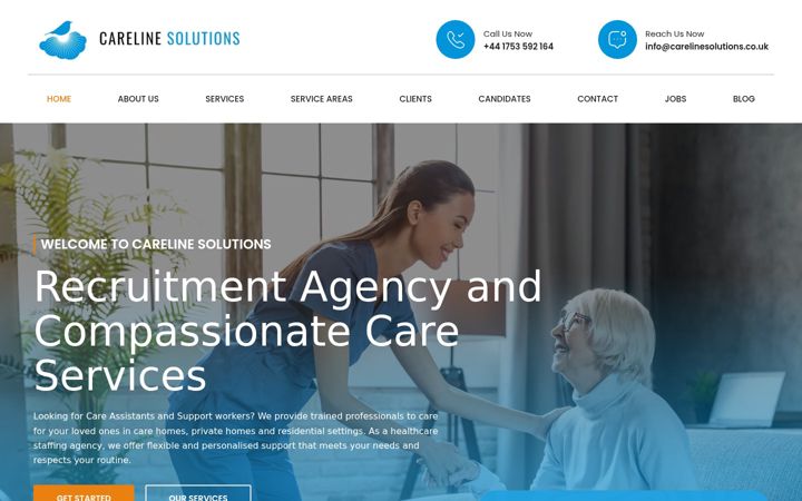 Screenshot of carelinesolutions.co.uk