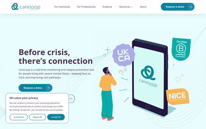 Screenshot of careloophealth.com
