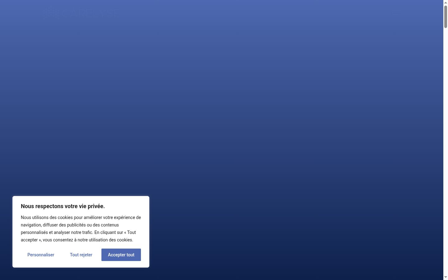 Screenshot του banner συγκατάθεσης που εμφανίστηκε πριν από οποιαδήποτε αλληλεπίδραση