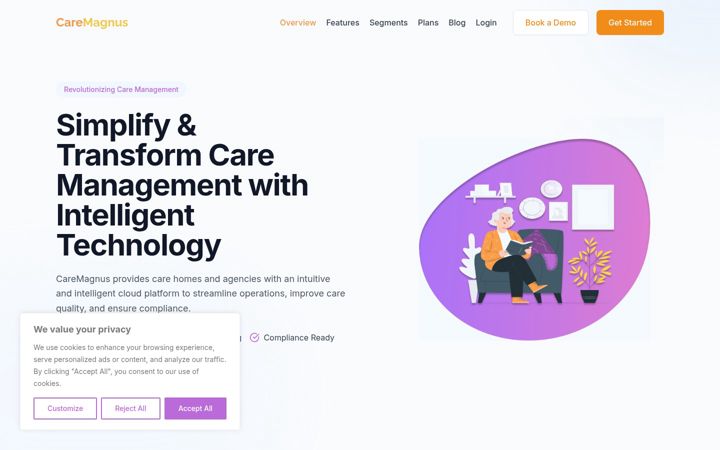 Screenshot of caremagnus.com