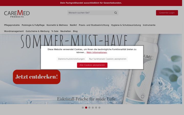 Screenshot of caremedgmbh.de