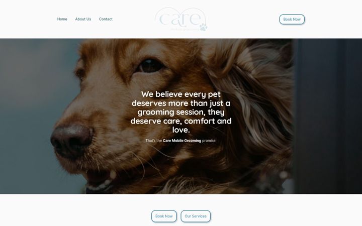 Screenshot of caremobilegrooming.com