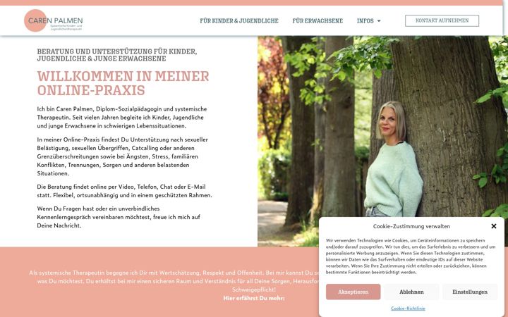 Captura de pantalla de caren-palmen.de