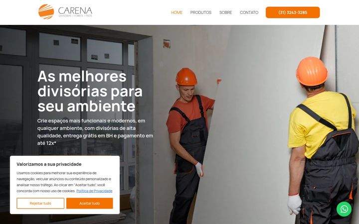 Screenshot of carenadivisorias.com.br