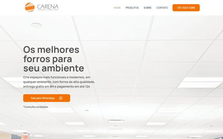 Screenshot stránky carenaforros.com.br