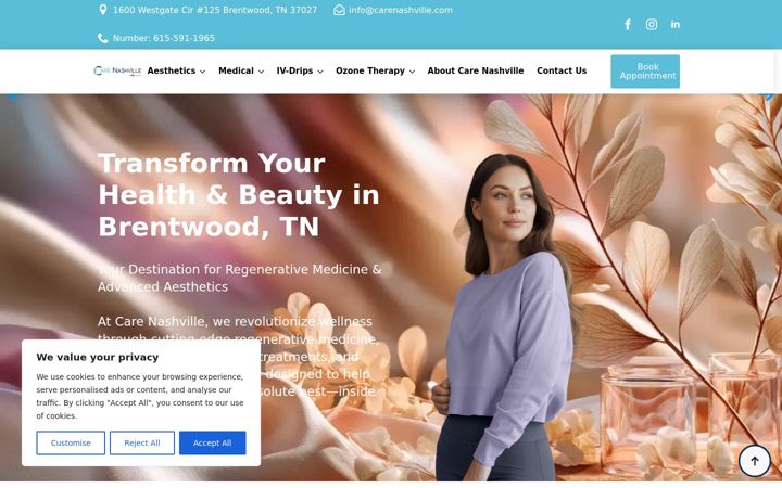 Screenshot of carenashville.com