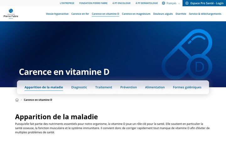 Screenshot of carence-vitamined.ch