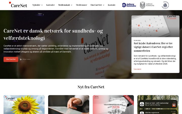 Screenshot of carenet.nu
