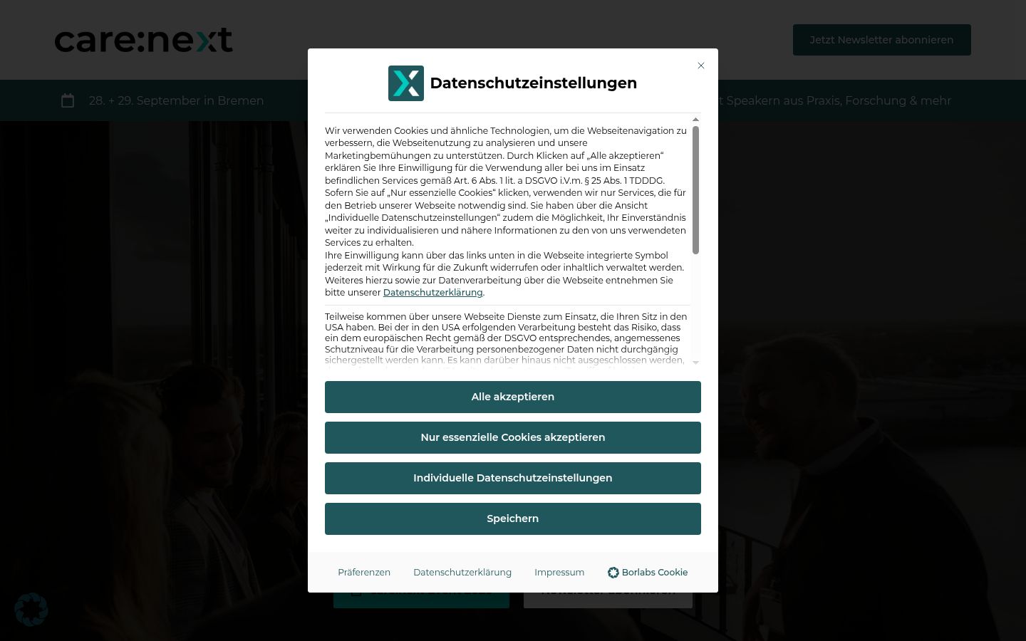 Ekraanipilt nõusolekubännerist, mida näidati enne mis tahes suhtlust