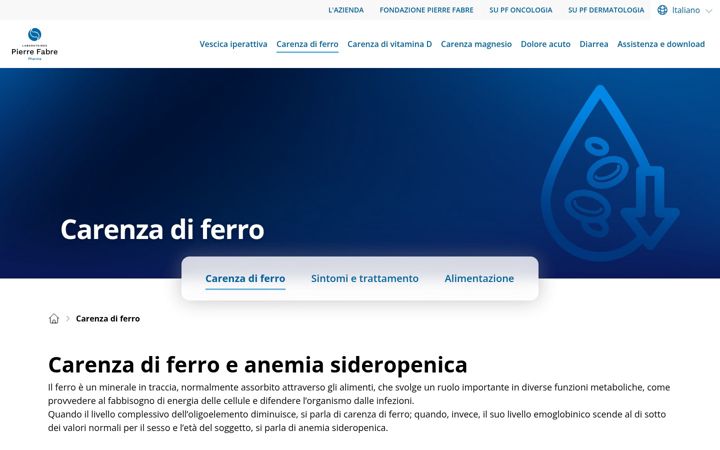 Skærmbillede af carenza-ferro.ch