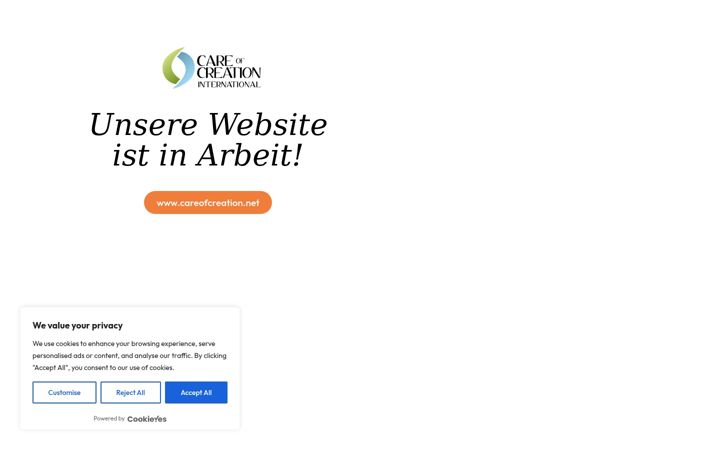 Screenshot van careofcreation.org