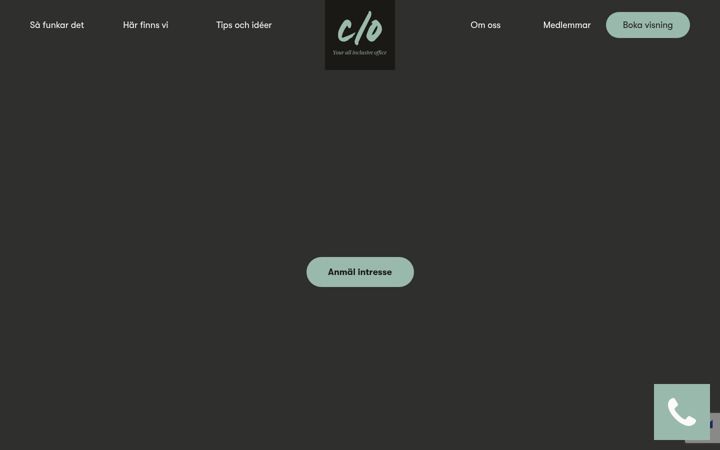 Screenshot of careofworkspace.se