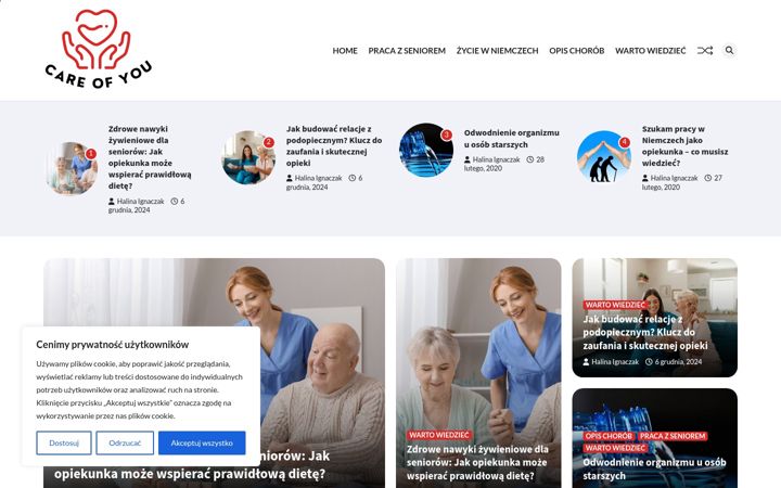 Screenshot of careofyou.pl