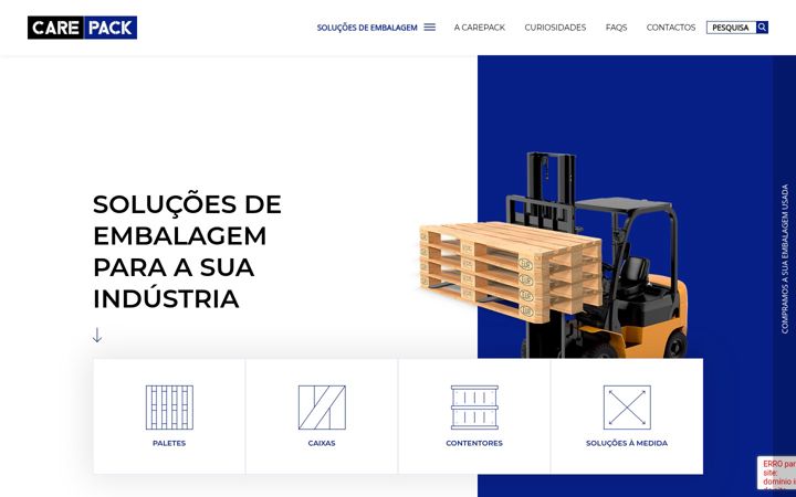 Screenshot of carepack.com.pt