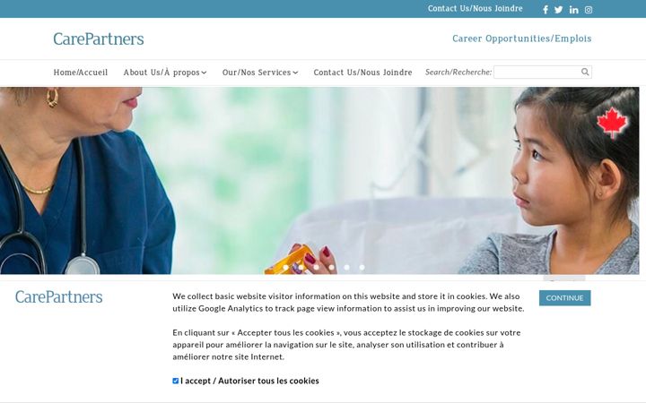 Screenshot of carepartners.ca