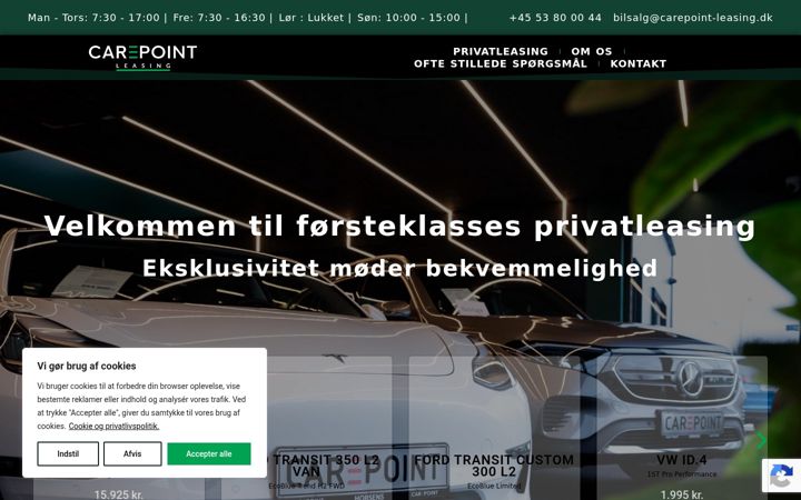 Screenshot of carepoint-leasing.dk