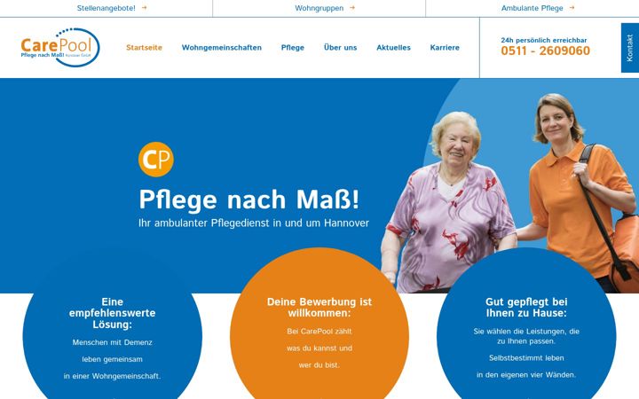 Screenshot of carepool.de