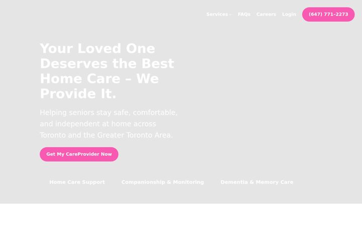 Screenshot του careprovide.ca