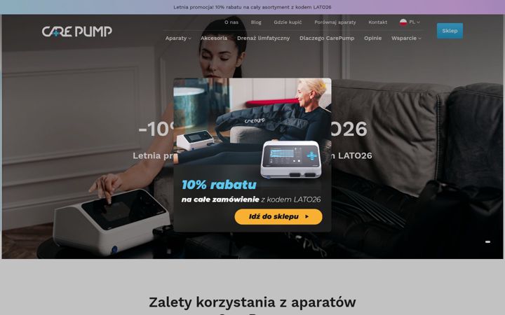 Screenshot of carepump.pl