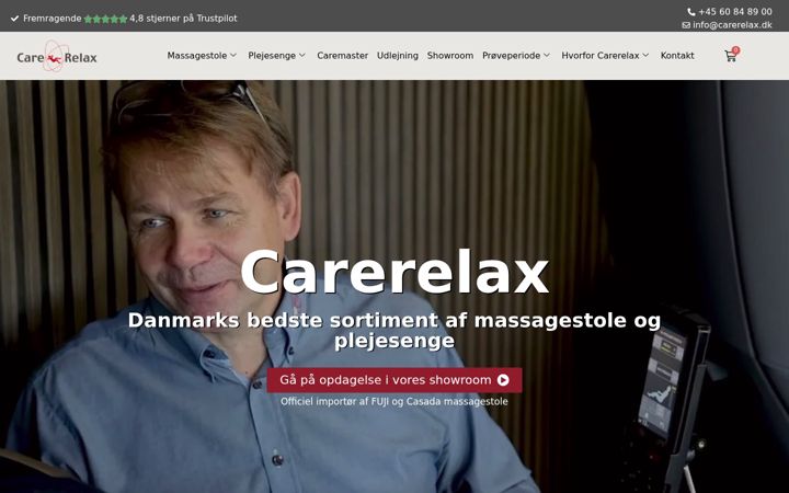 Screenshot of carerelax.dk