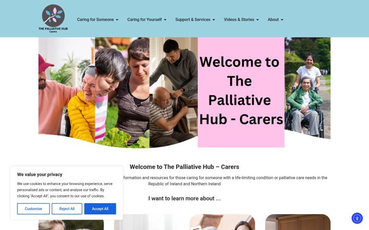 Screenshot of carerspalliativehub.com
