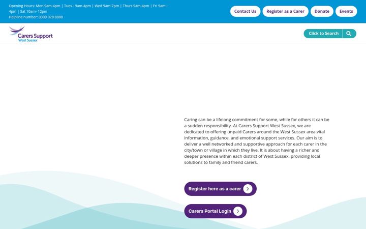 Screenshot of carerssupport.org.uk