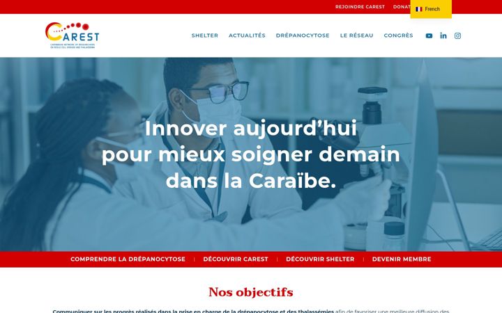 Screenshot van carest-network.org