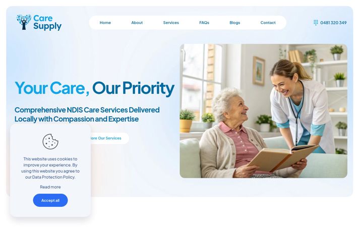 Skjermbilde av caresupply.com.au