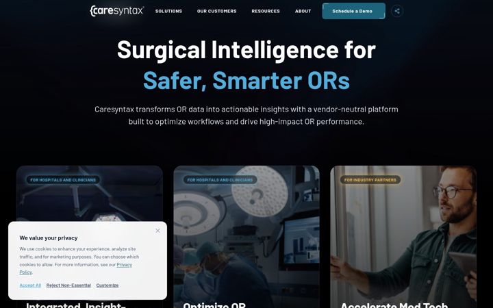 Screenshot of caresyntax.com