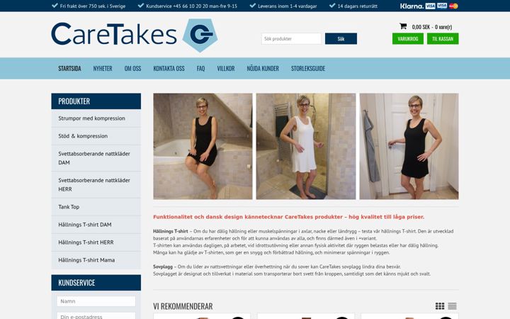 Screenshot of caretakes.se