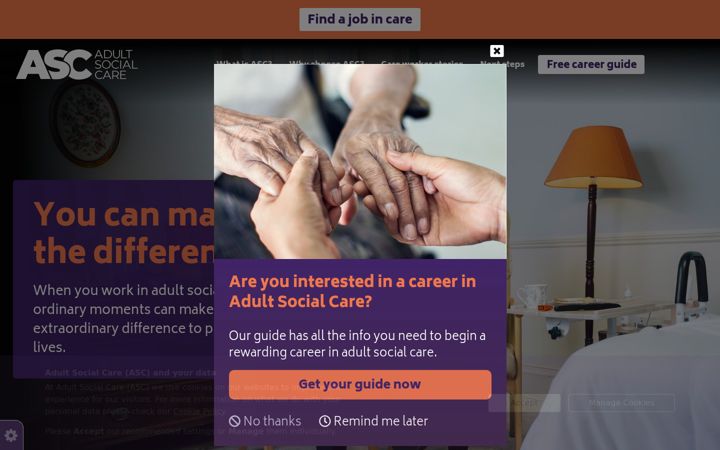 Screenshot of caretocare.scot