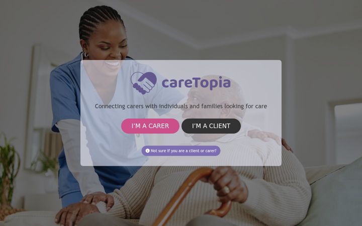 Snímek obrazovky caretopia.co