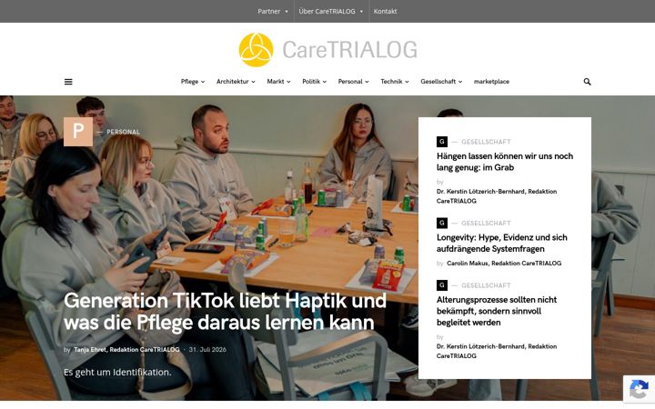 Zrzut ekranu caretrialog.de